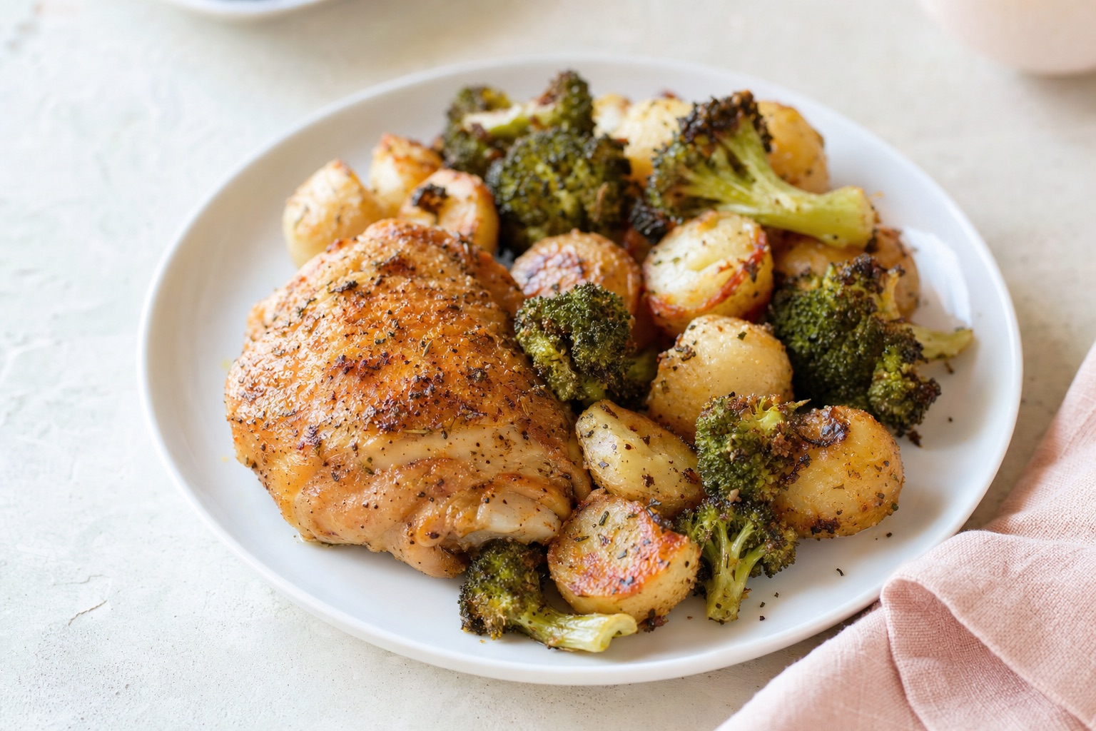 Sheet Pan Chicken with Roasted Broccoli and Potatoes