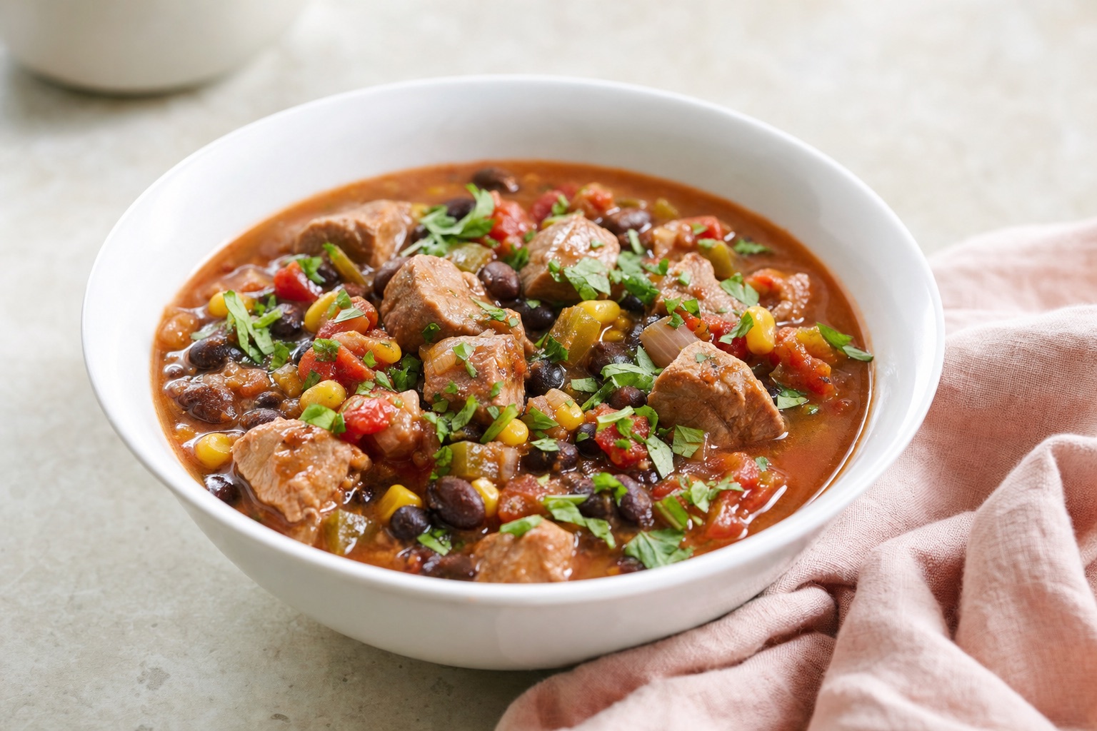 Santa Fe Pork and Black Bean Stew
