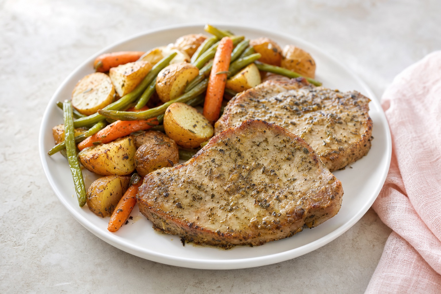 Sheet Pan Ranch Pork Chops