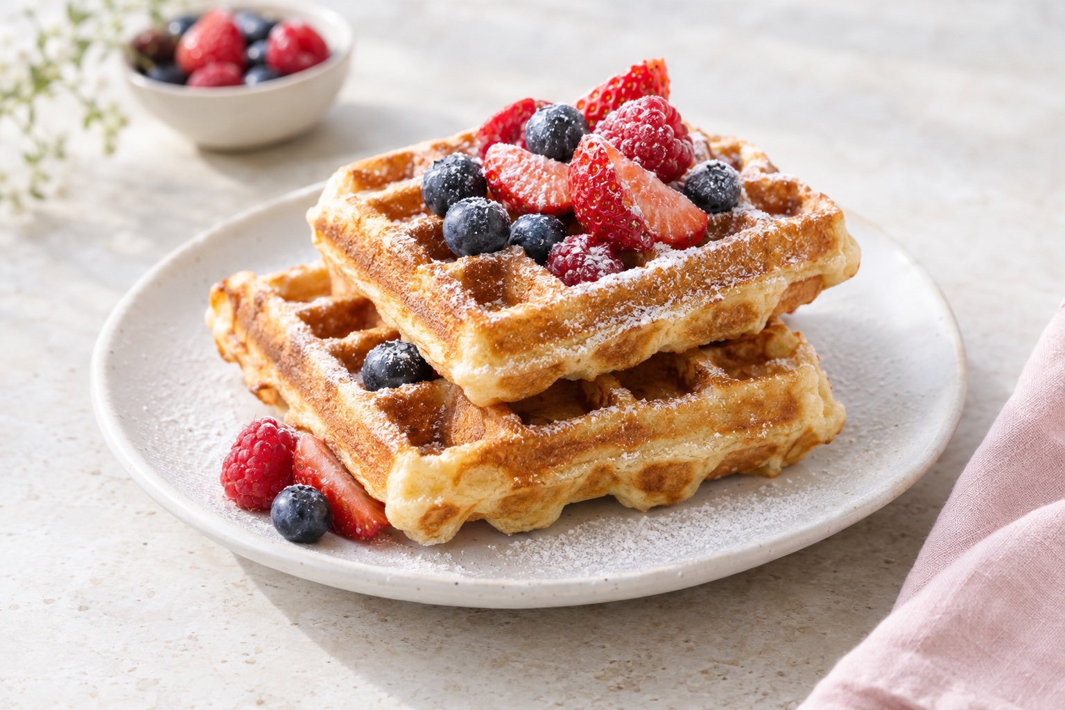 Yeasted Belgian Waffles