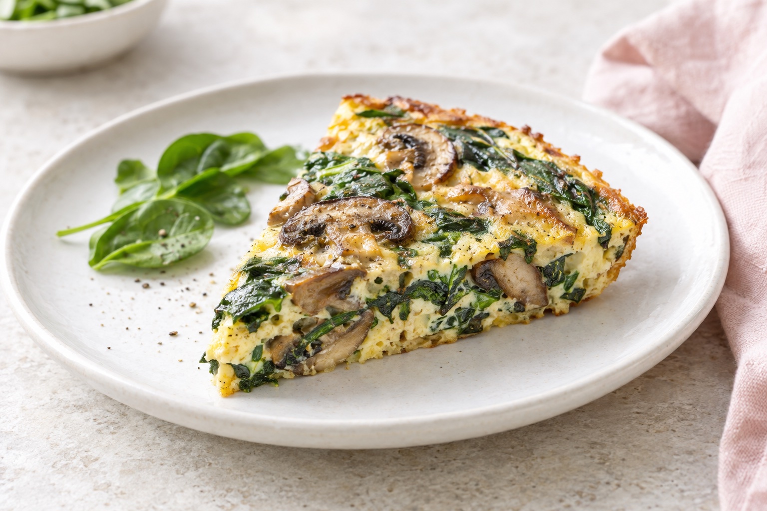 Mushroom and Spinach Frittata