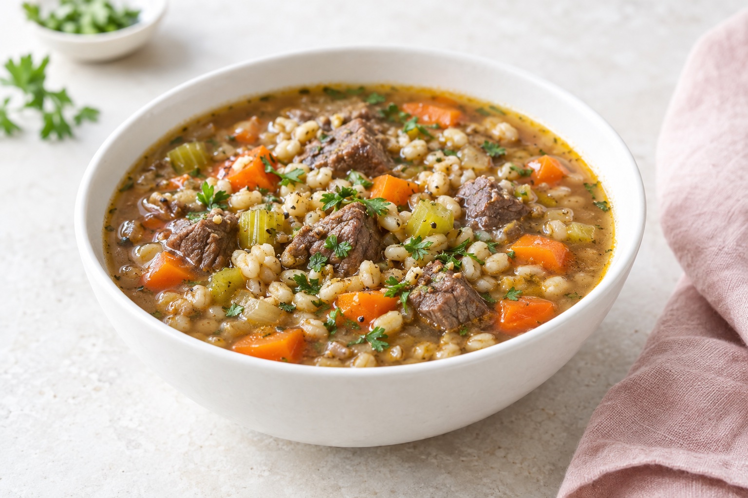 Instant Pot Beef-Barley Soup