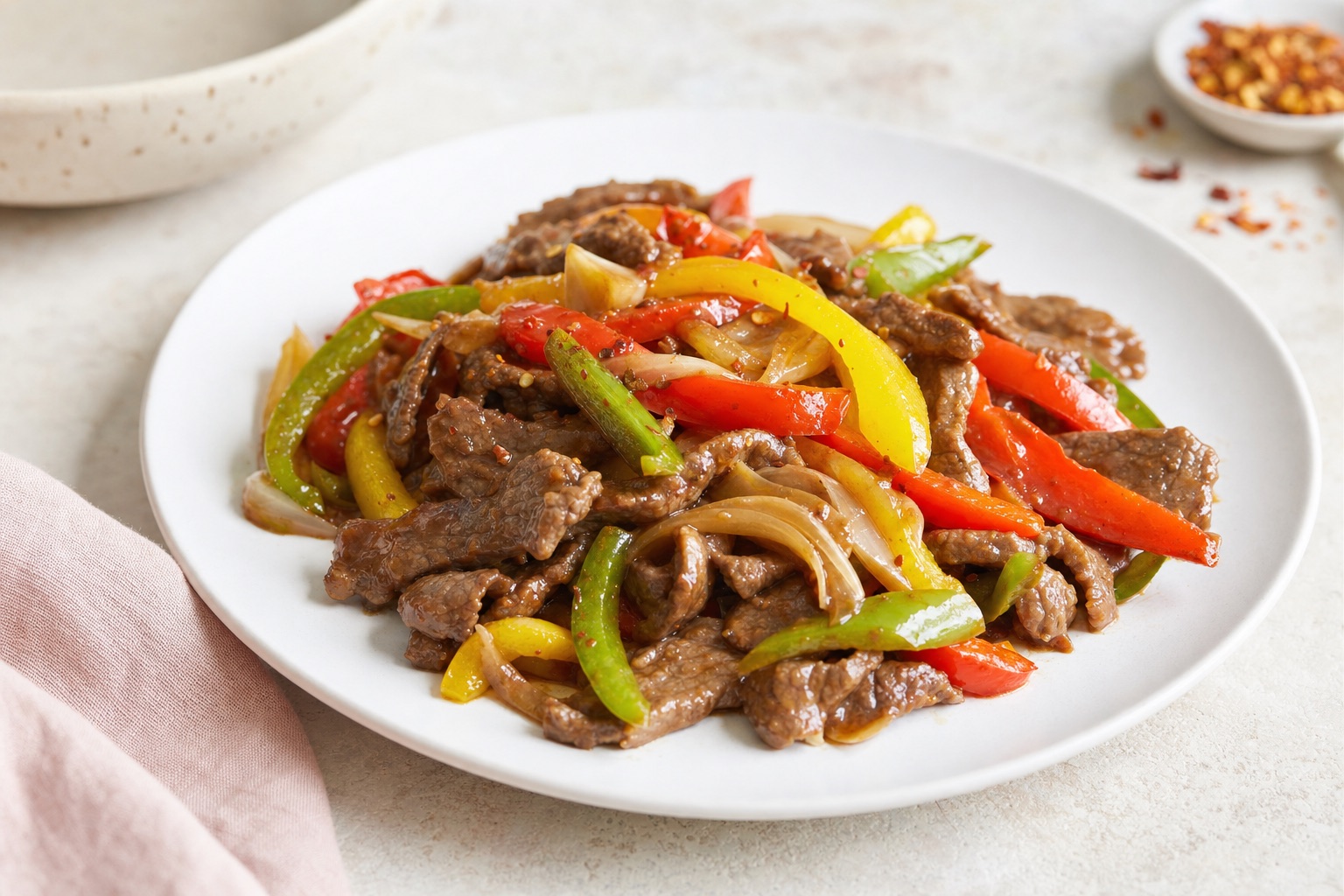 Quick Beef Stir-Fry with Bell Peppers