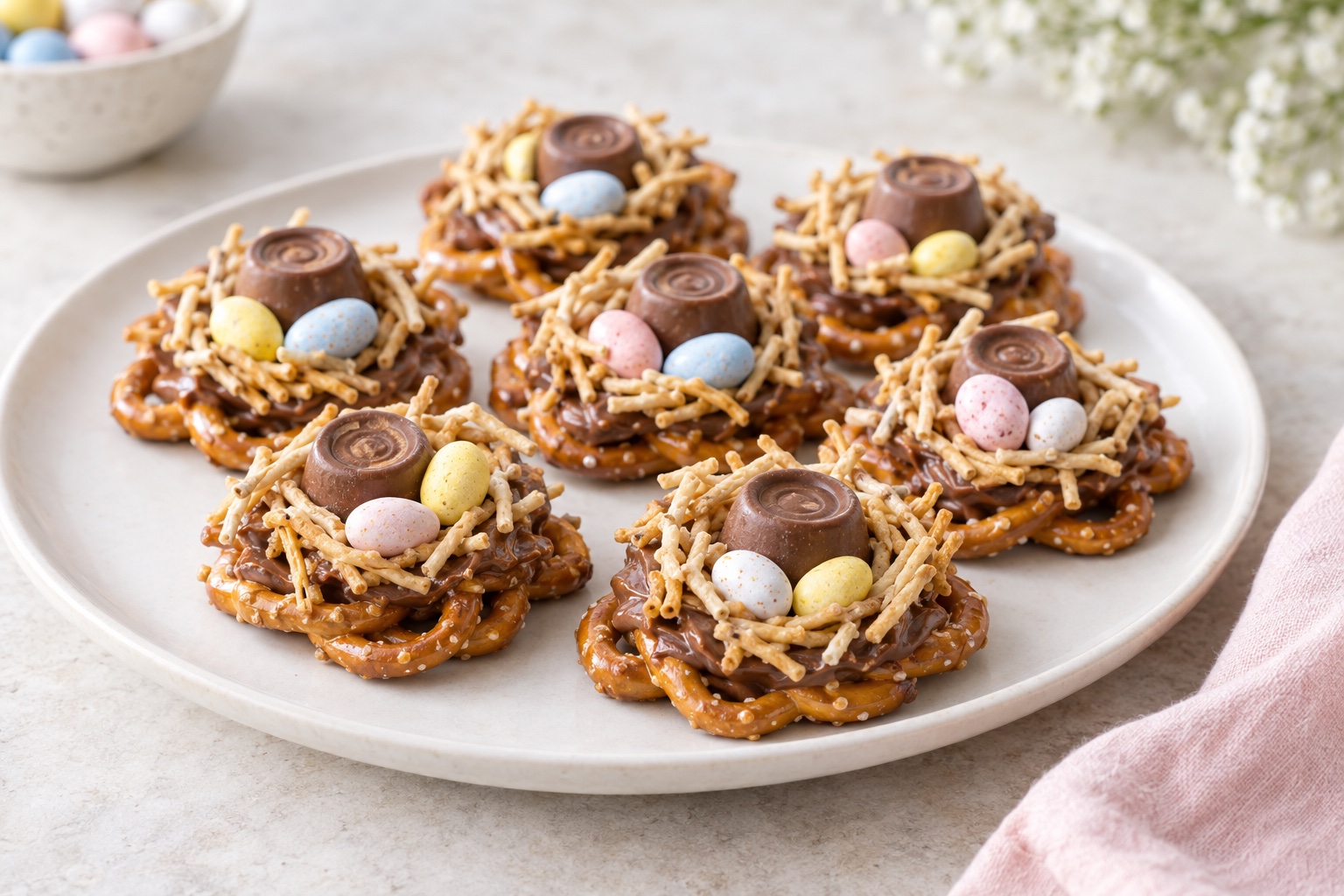 Bird’s Nest Rolo Pretzels