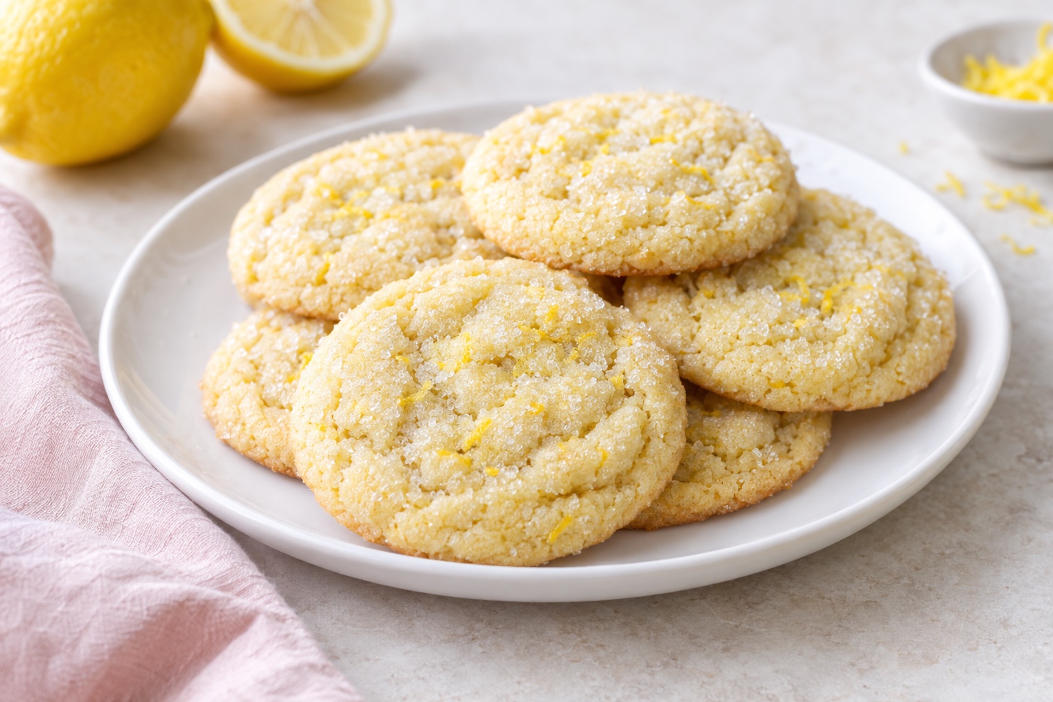 Chewy Lemon Sugar Cookies