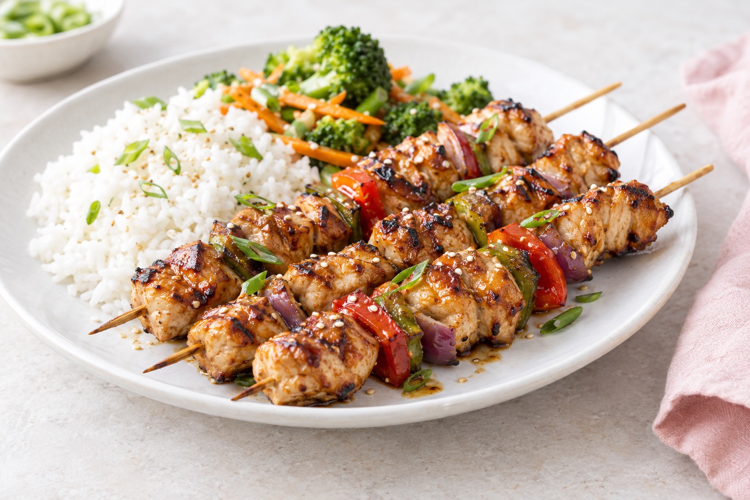 Grilled Chicken Teriyaki Kebobs