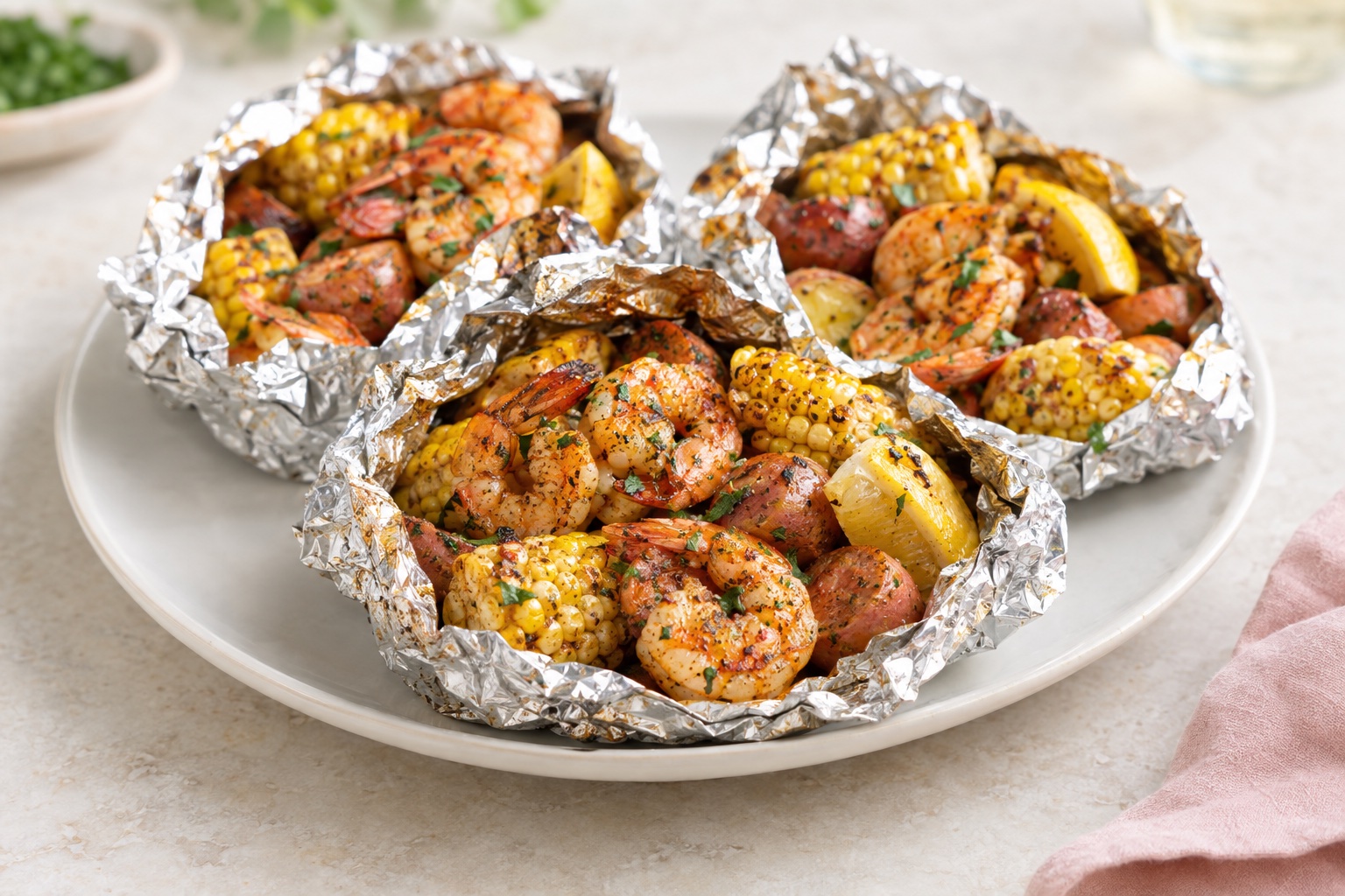 Grilled Shrimp Boil Packets