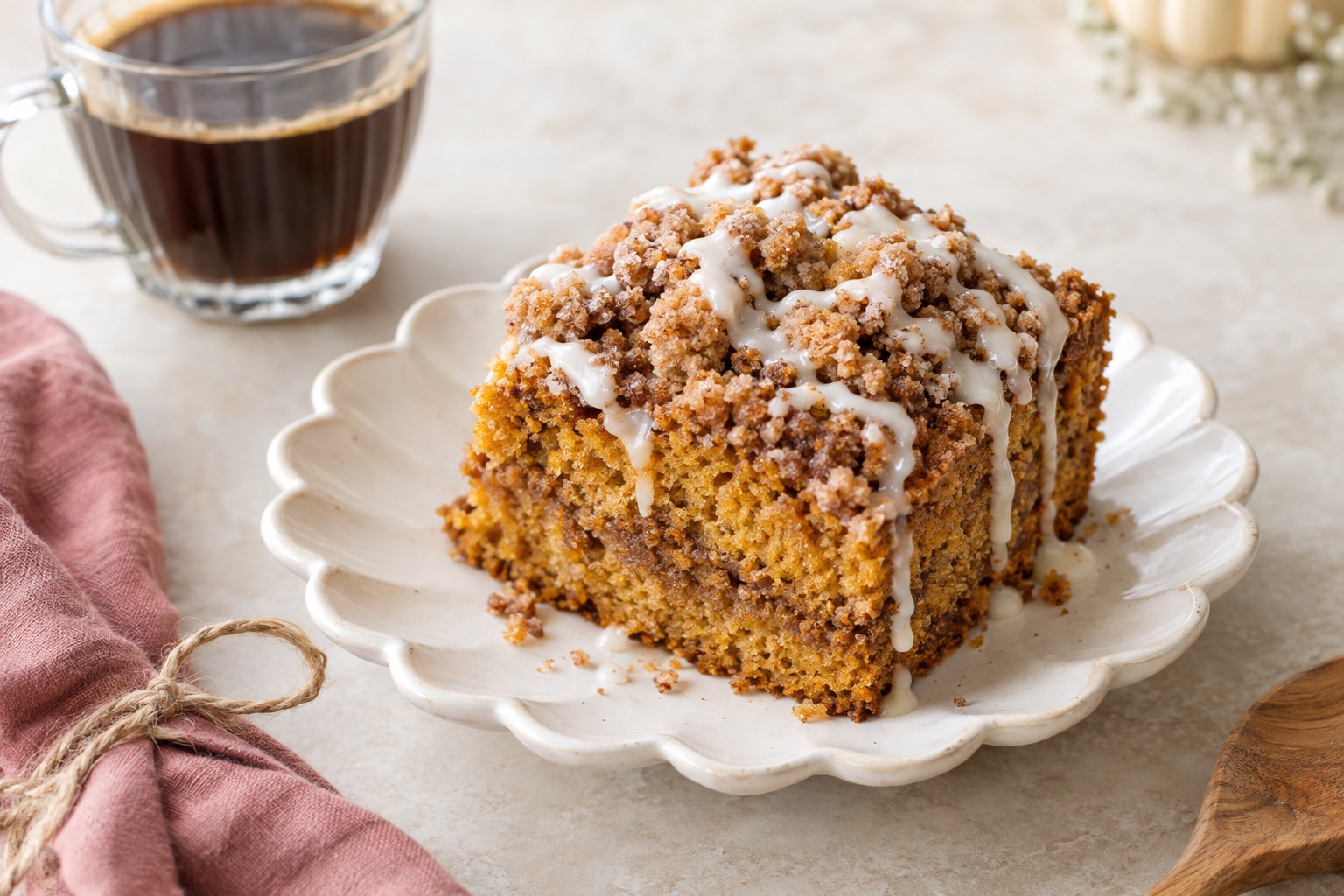 Cinnamon Streusel Pumpkin Coffee Cake