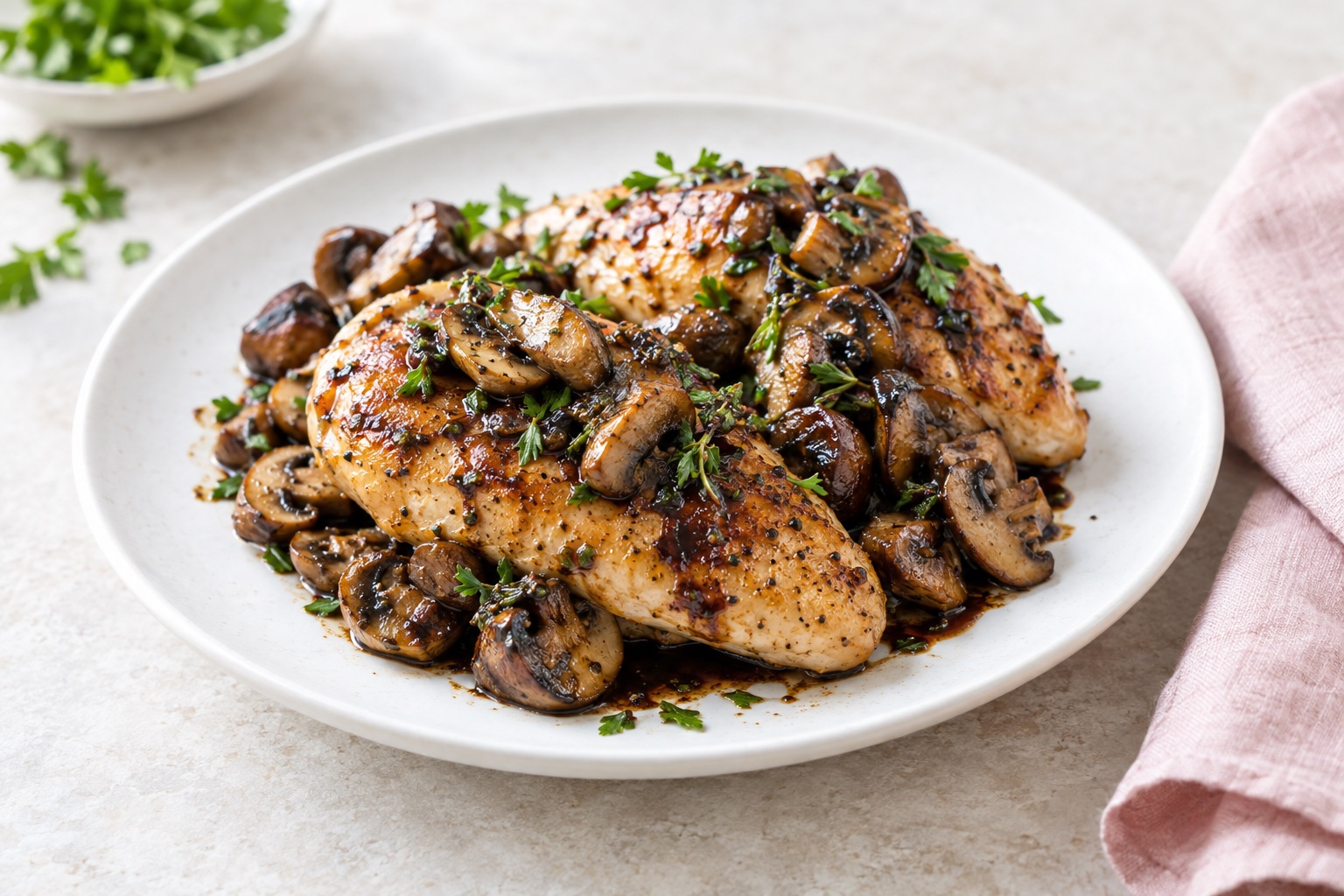 Balsamic Chicken and Mushrooms