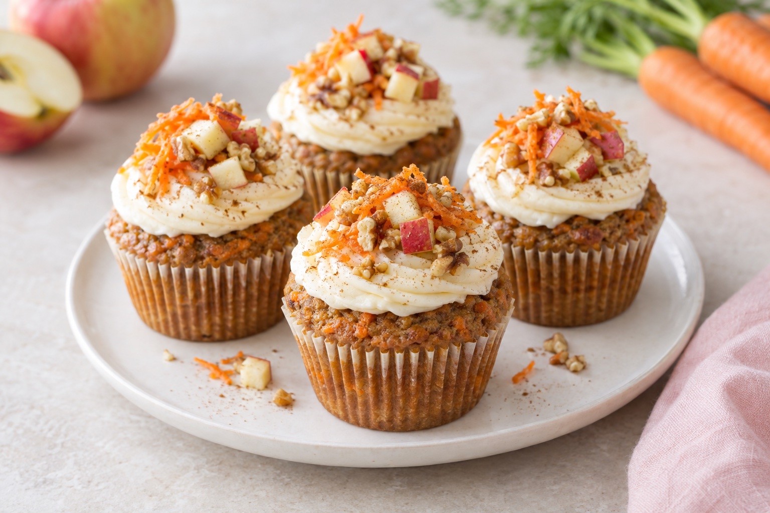 Apple Carrot Cupcakes