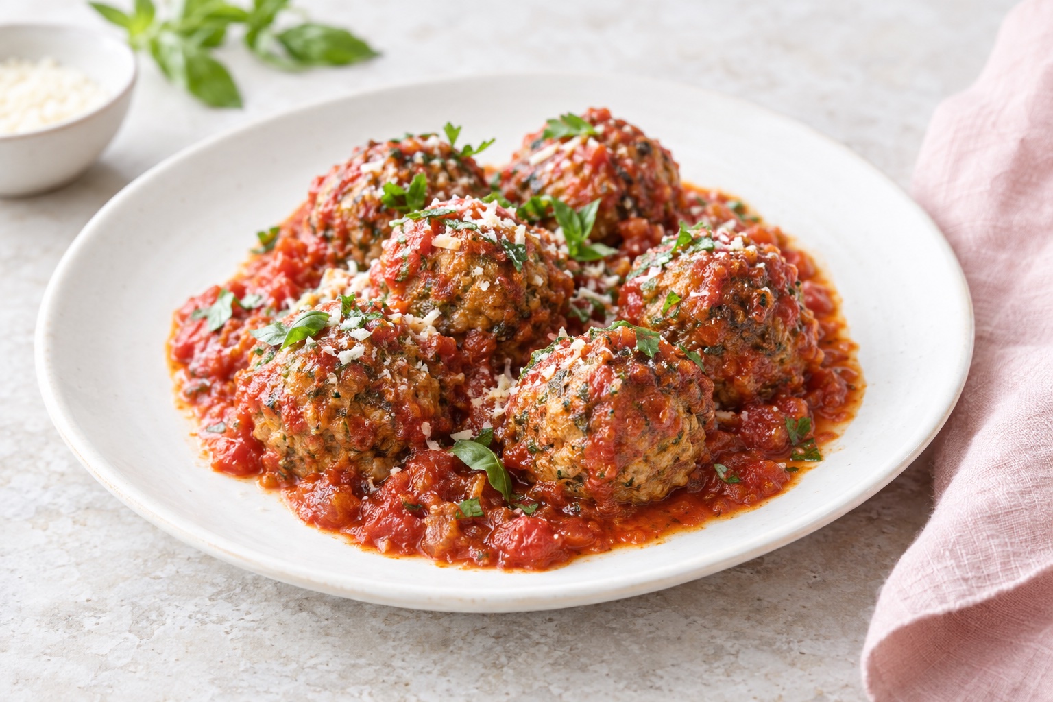 Skillet Meatballs and Marinara