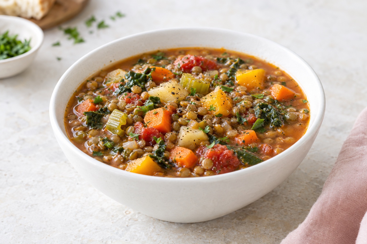 Chunky Lentil and Vegetable Soup
