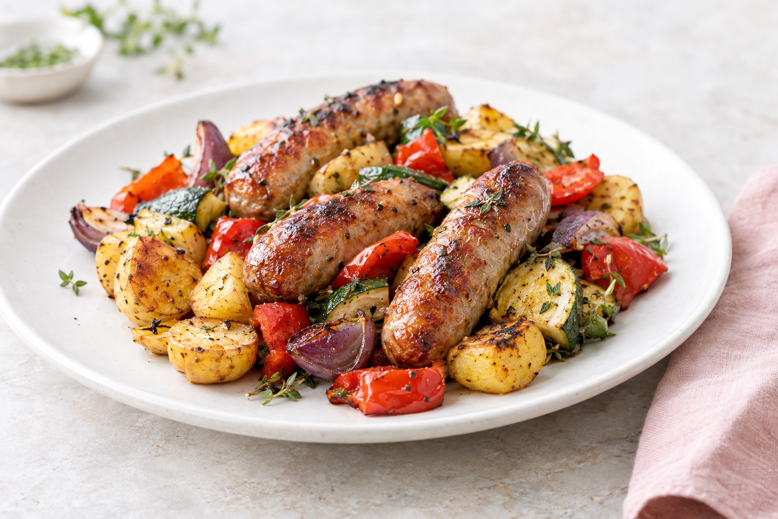 Smoky Roasted Sausage and Vegetables