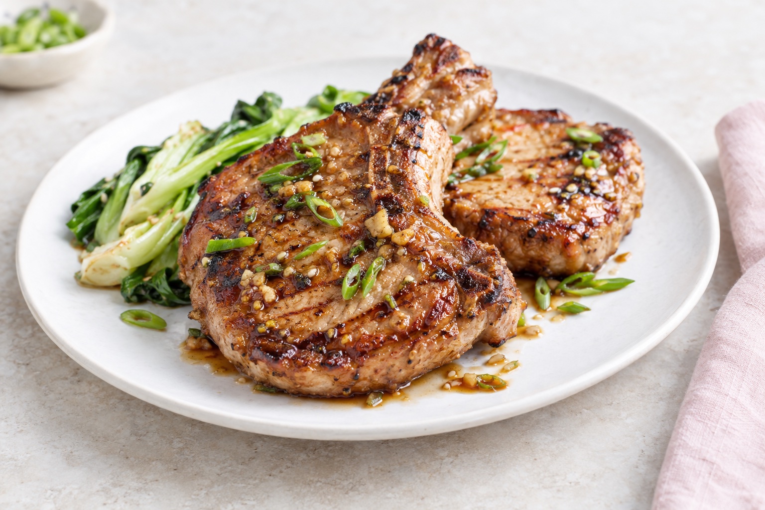 Grilled Ginger-Soy Pork Chops