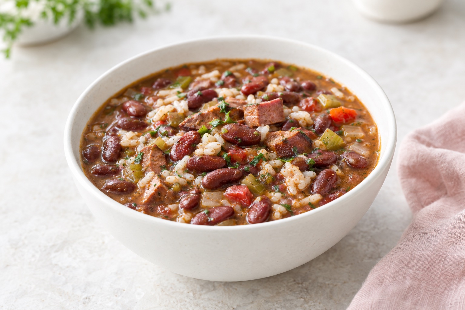 Slow Cooker Red Beans and Rice Soup