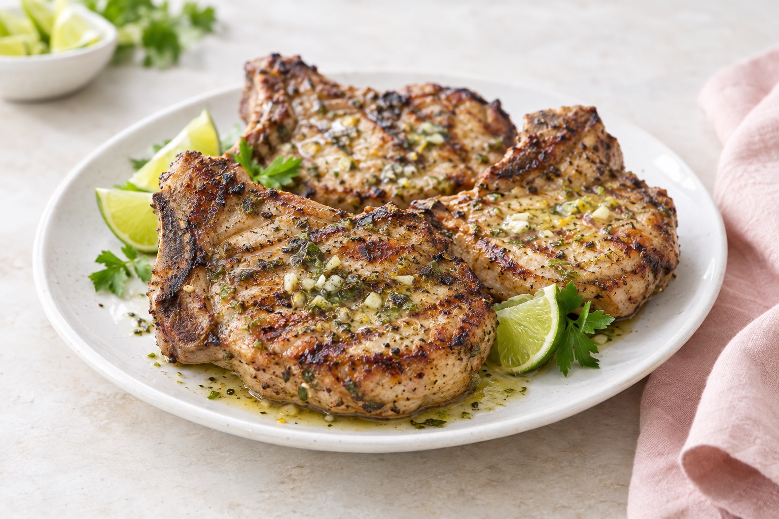 Grilled Cuban Pork Chops Mojo