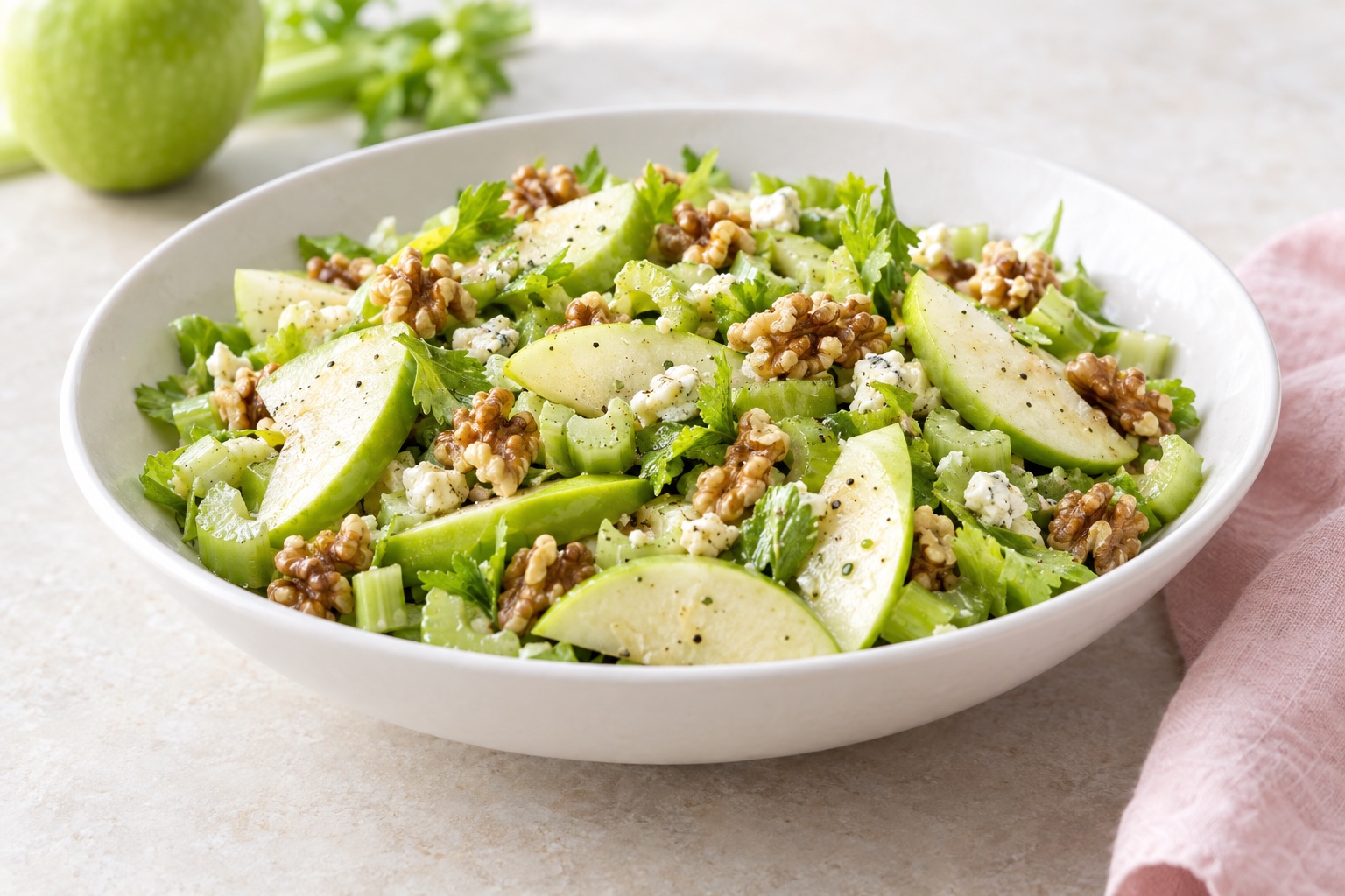 Green Apple, Celery, and Walnut Salad