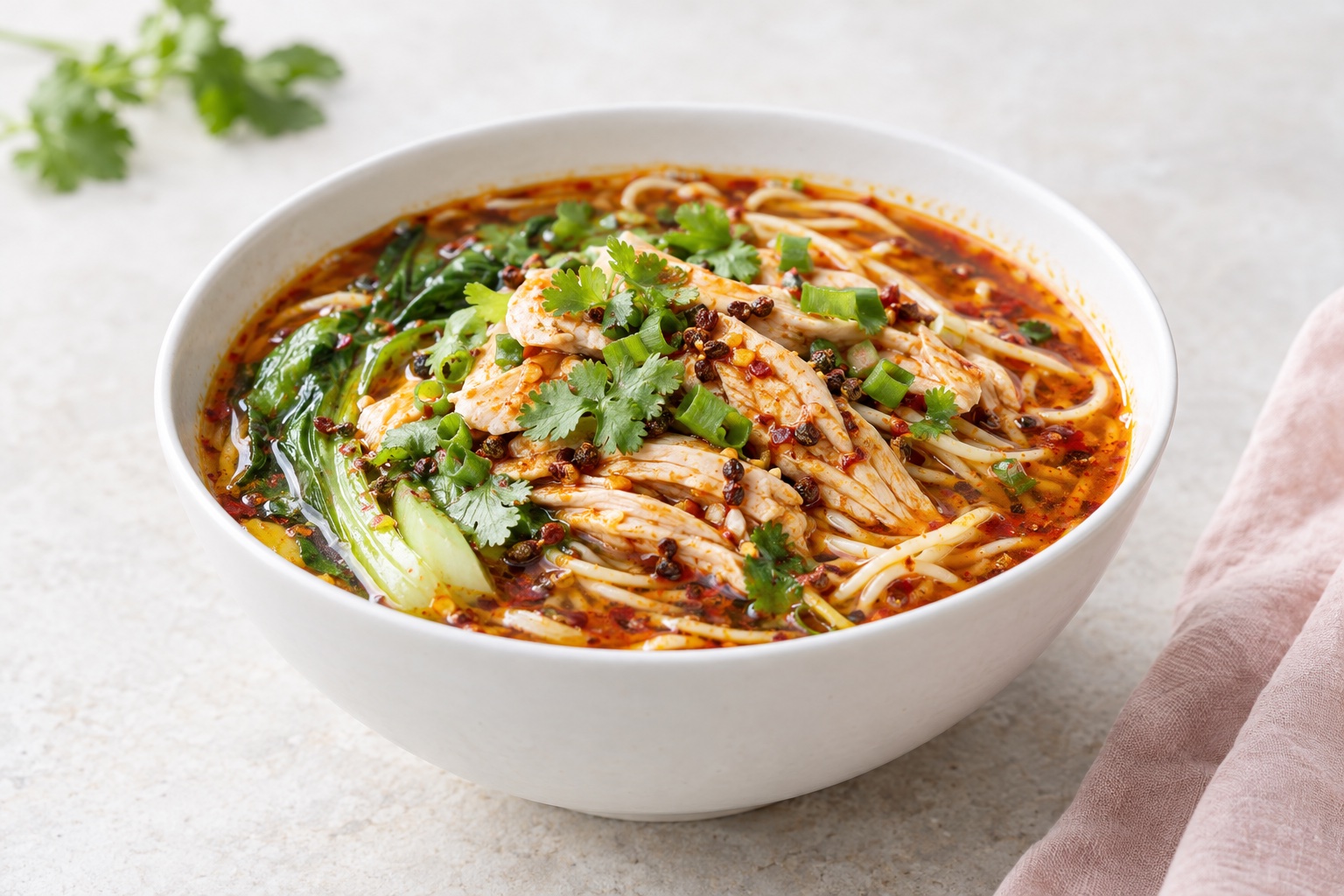 Sichuan-Style Chicken Noodle Soup