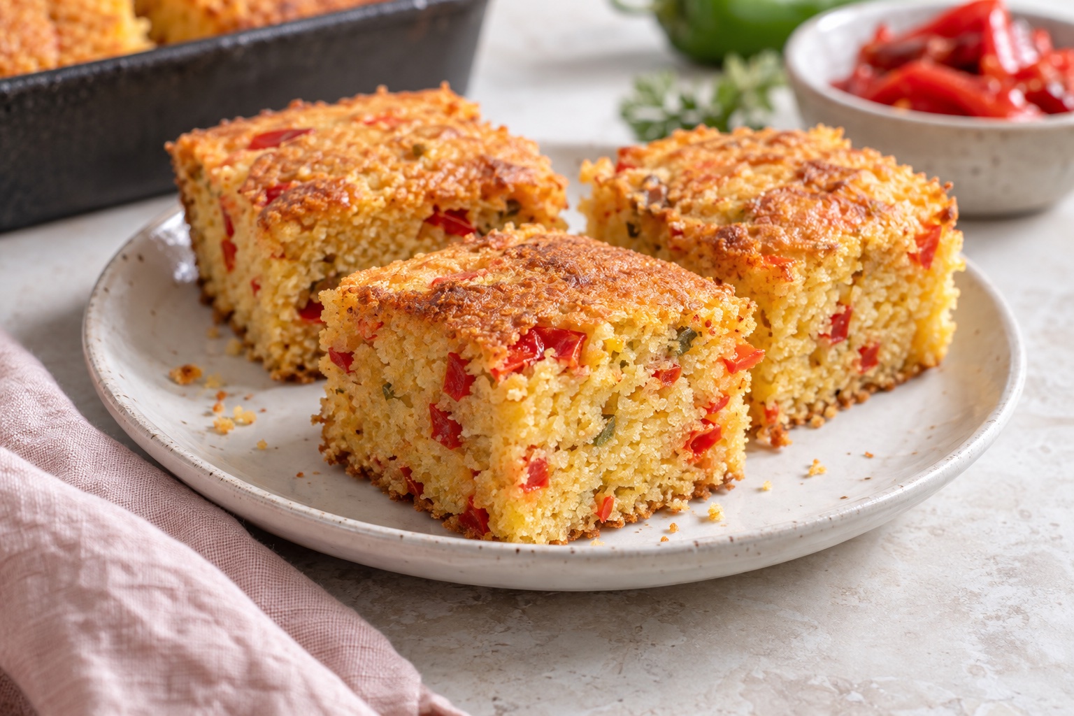 Roasted Pepper Cornbread