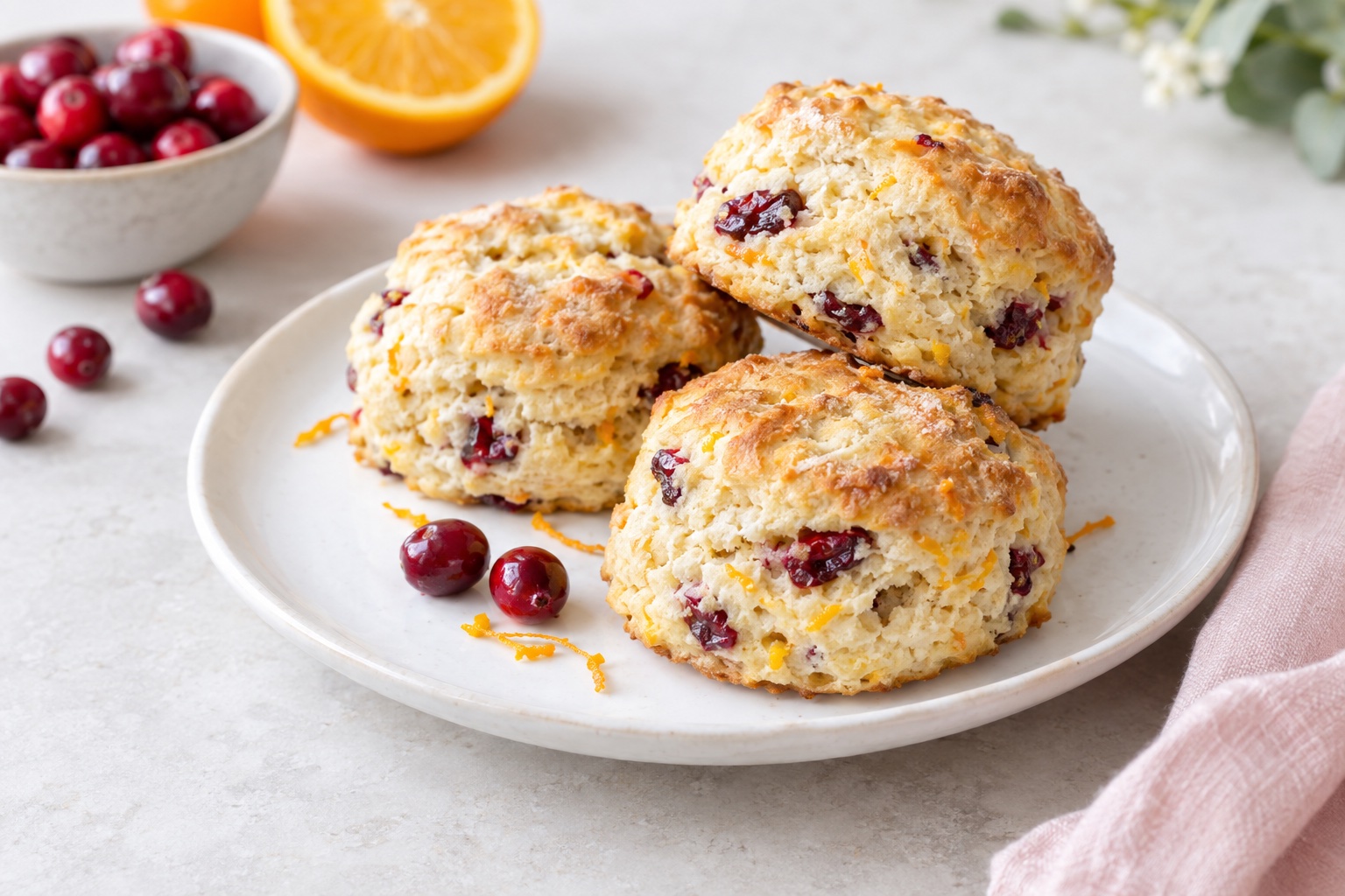 Cranberry Orange Biscuits