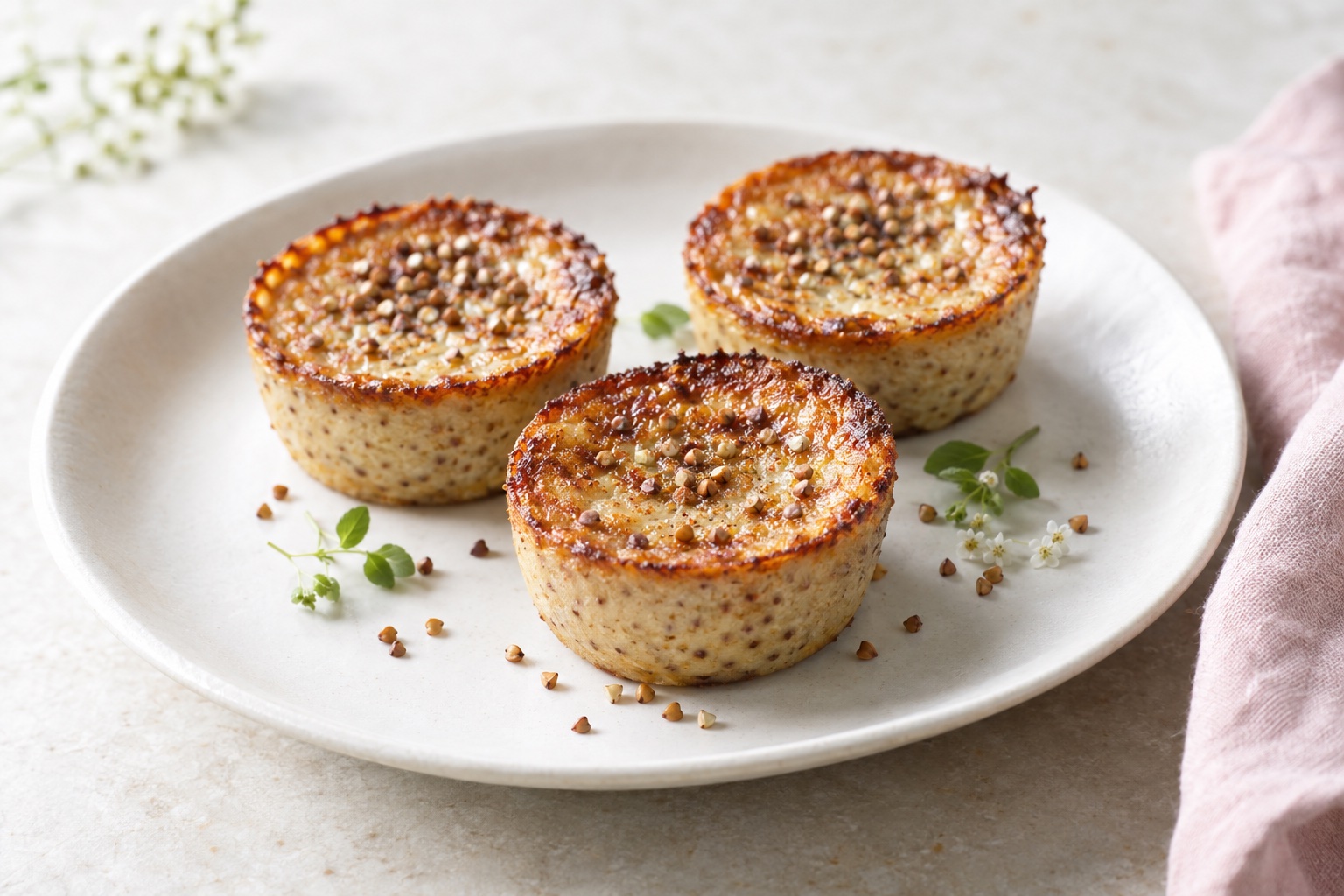 Roasted-Buckwheat Custards