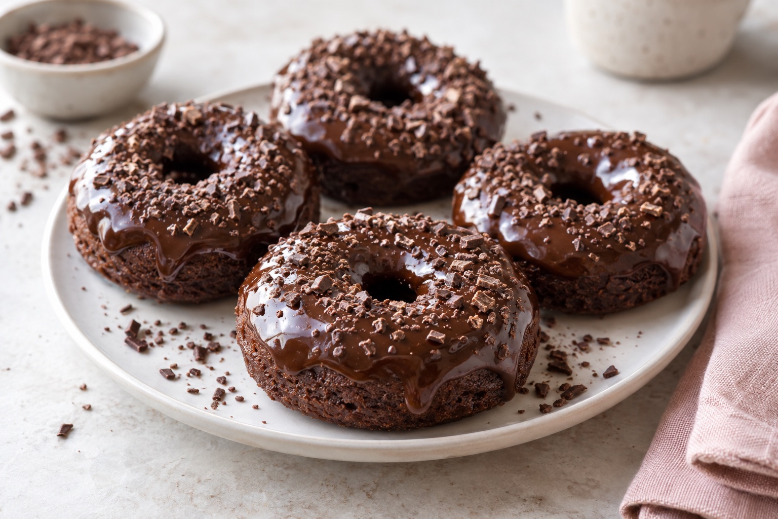 Chocolate Cake Doughnuts