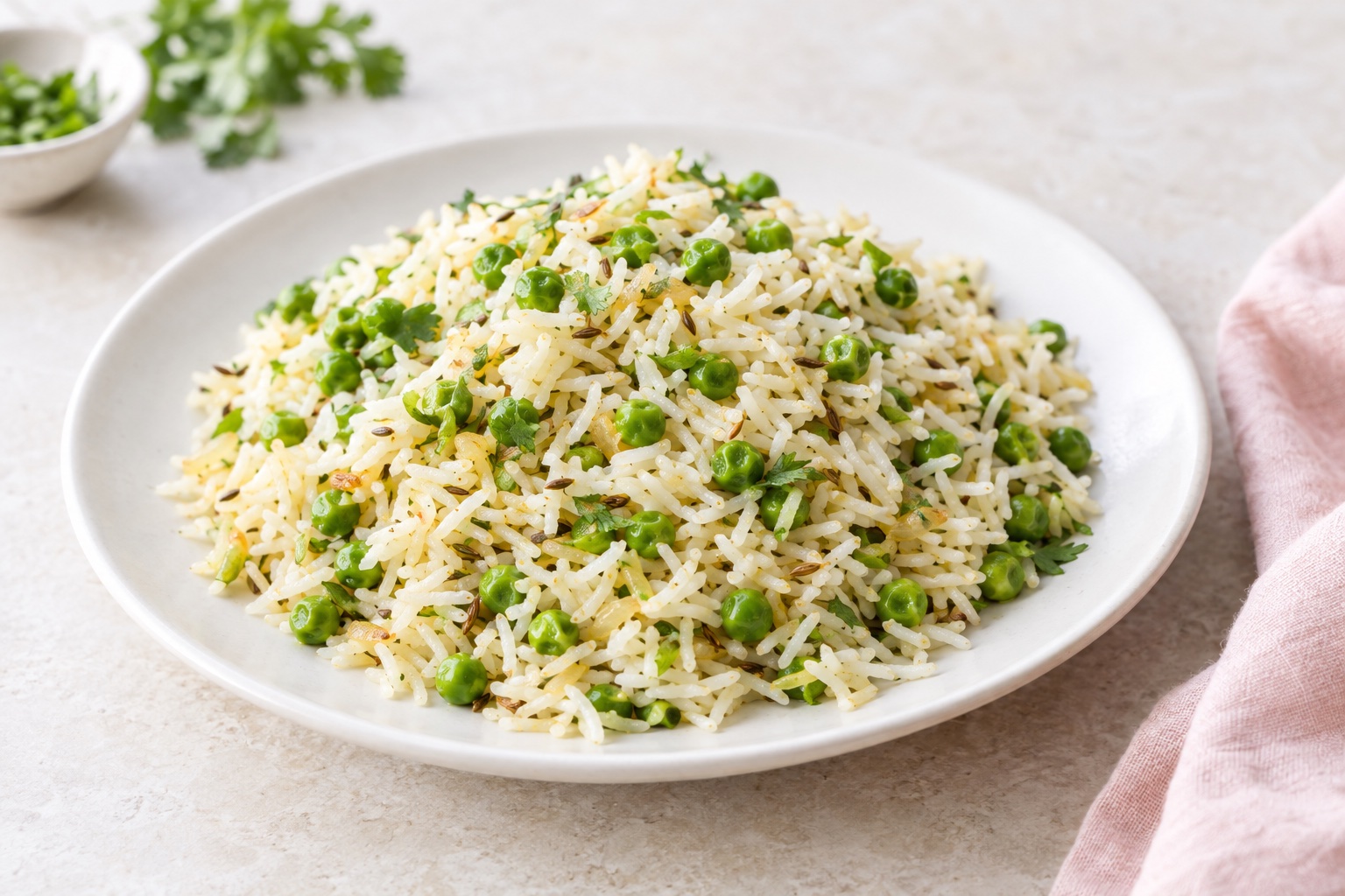 Basmati Rice and Pea Pilaf