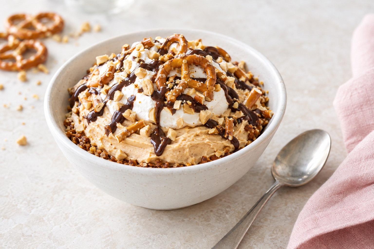 Peanut Butter Pretzel Pie