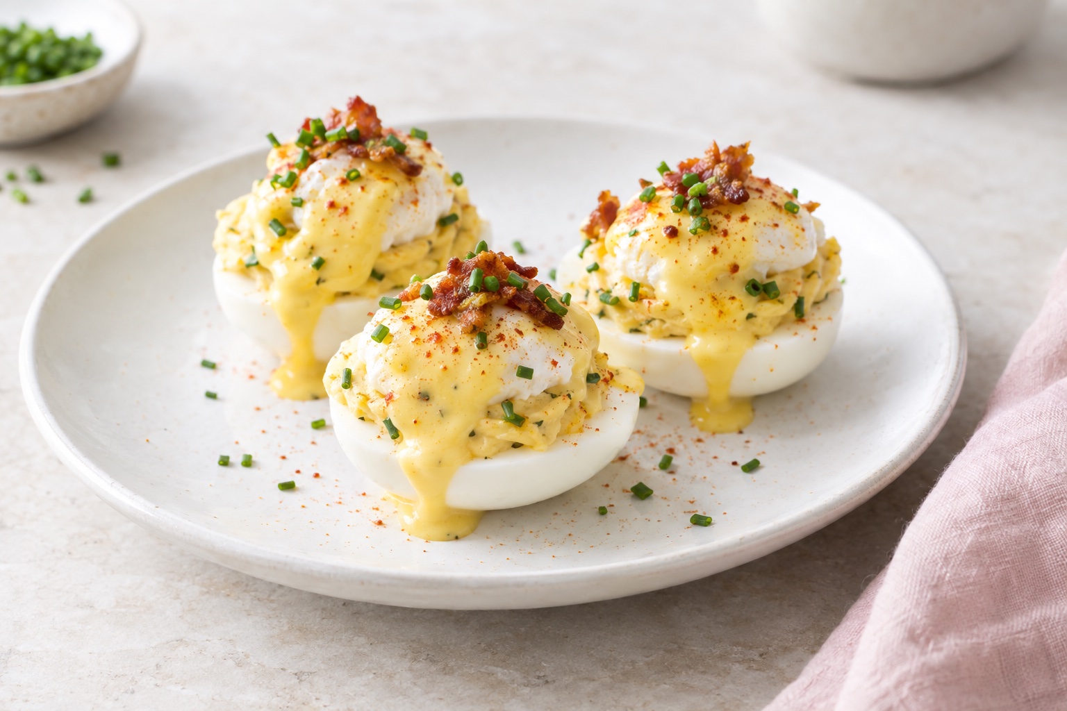 Deviled Eggs Benedict