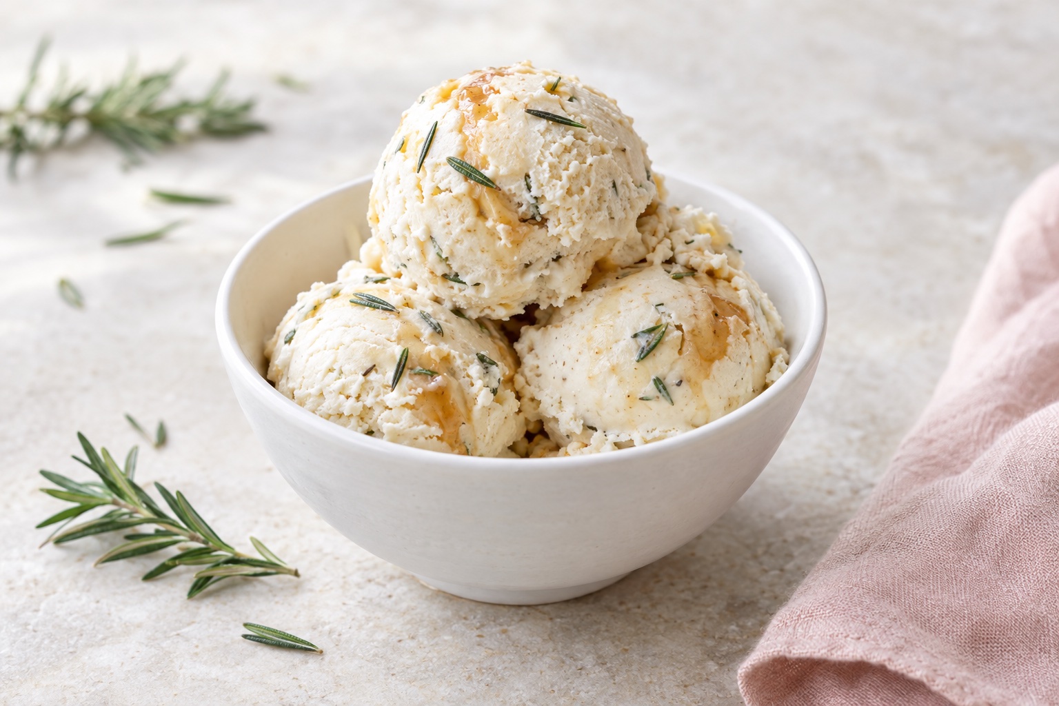 Maple Rosemary Ice Cream