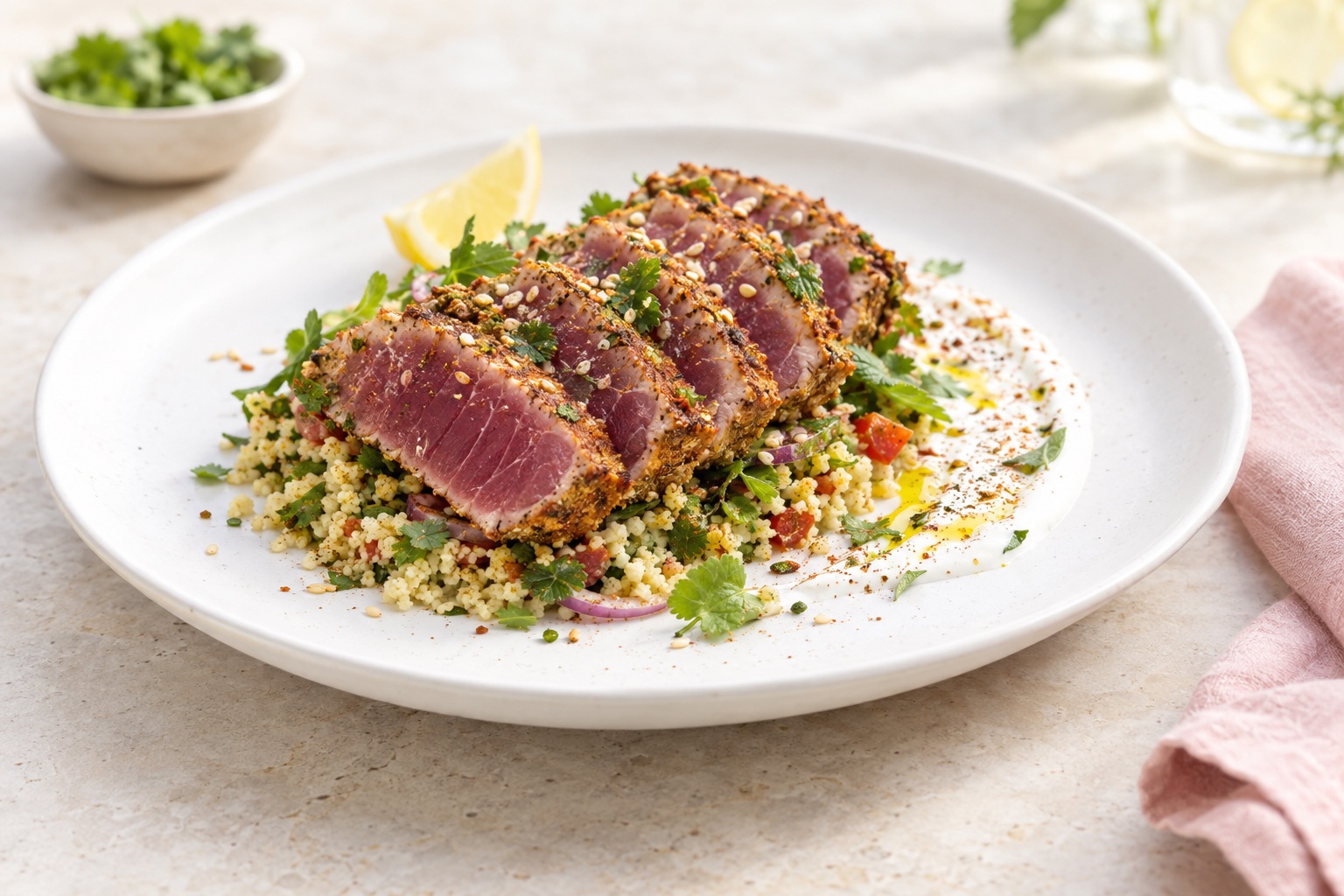 Moroccan Spiced Seared Rare Tuna