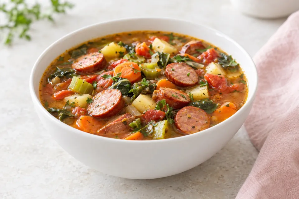 Smoked Sausage and Vegetable Soup