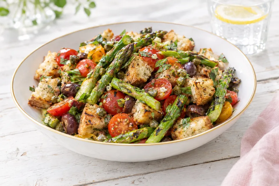 Grilled Asparagus Panzanella