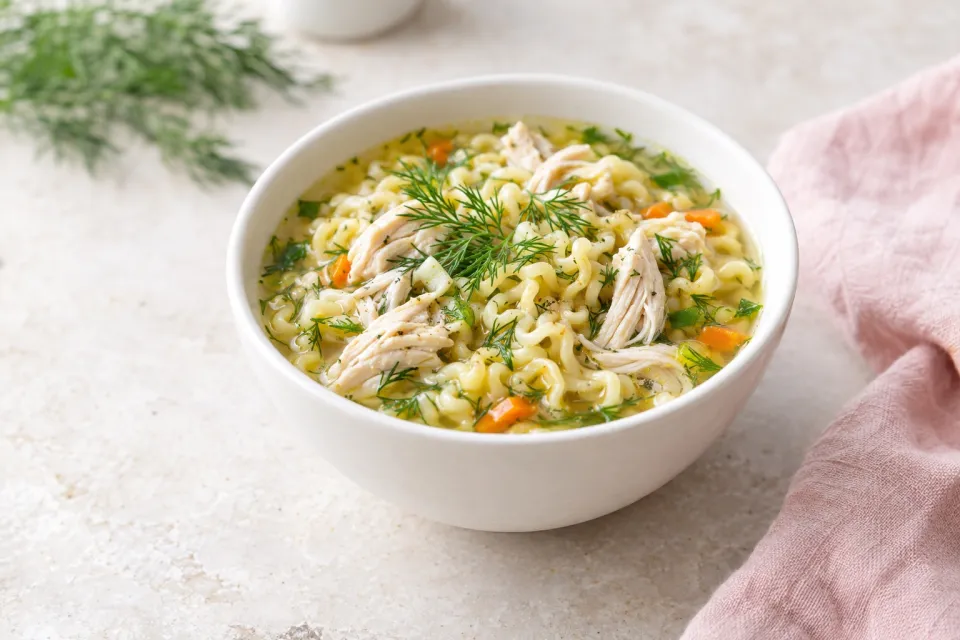 DIY Chicken and Dill Instant Noodles