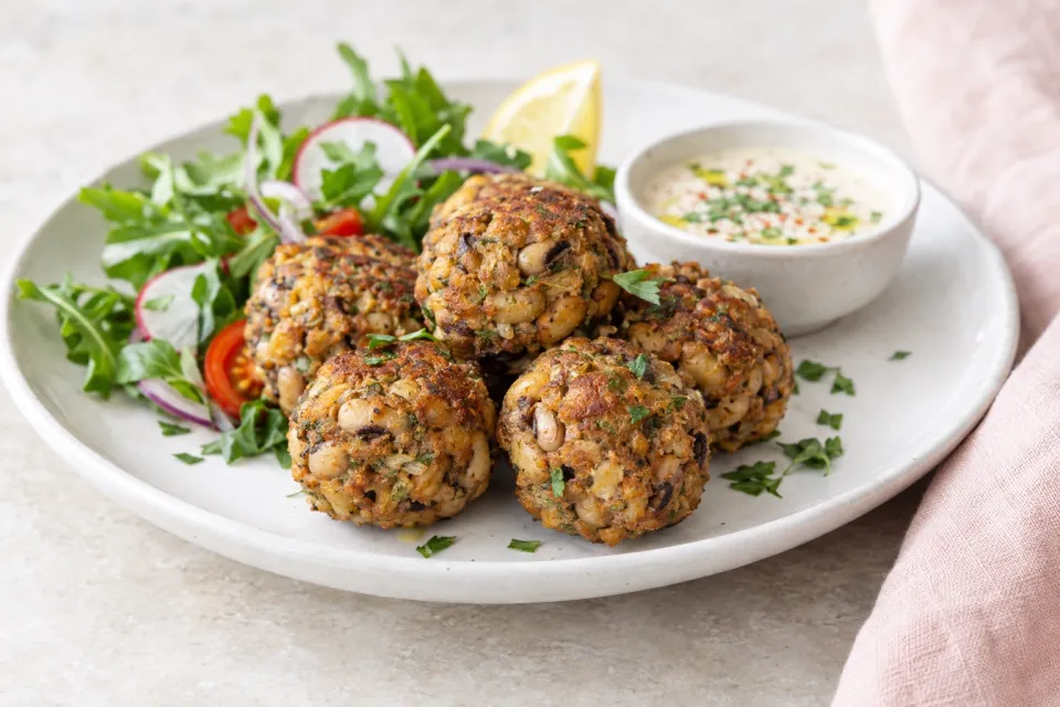 Black-Eyed Pea and Tempeh Beanballs