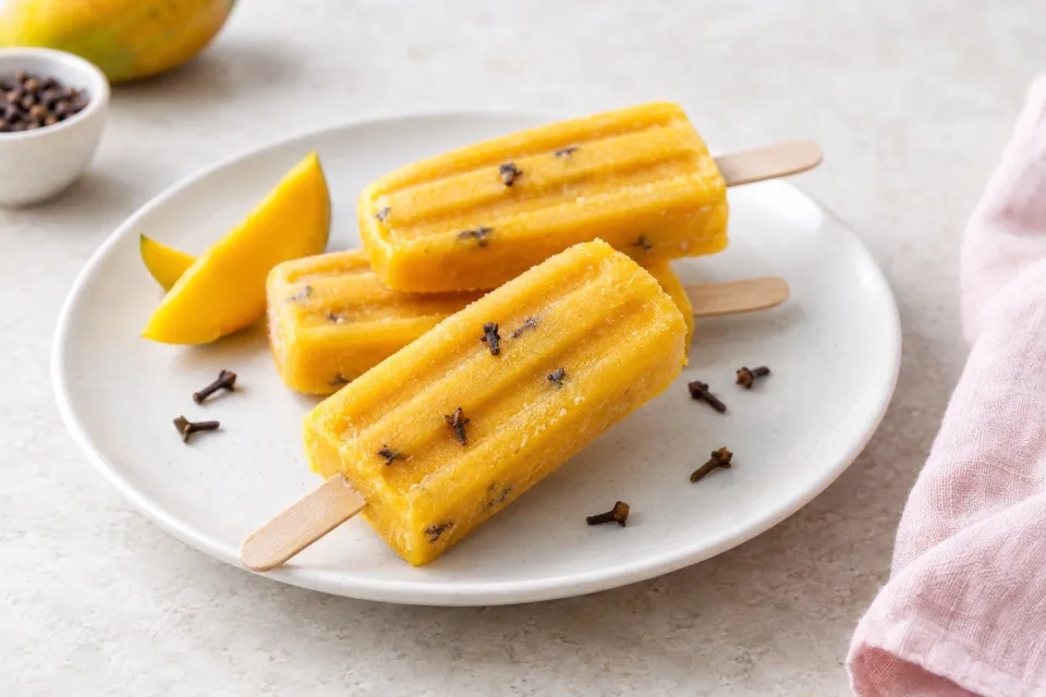 Mango-Clove Popsicles
