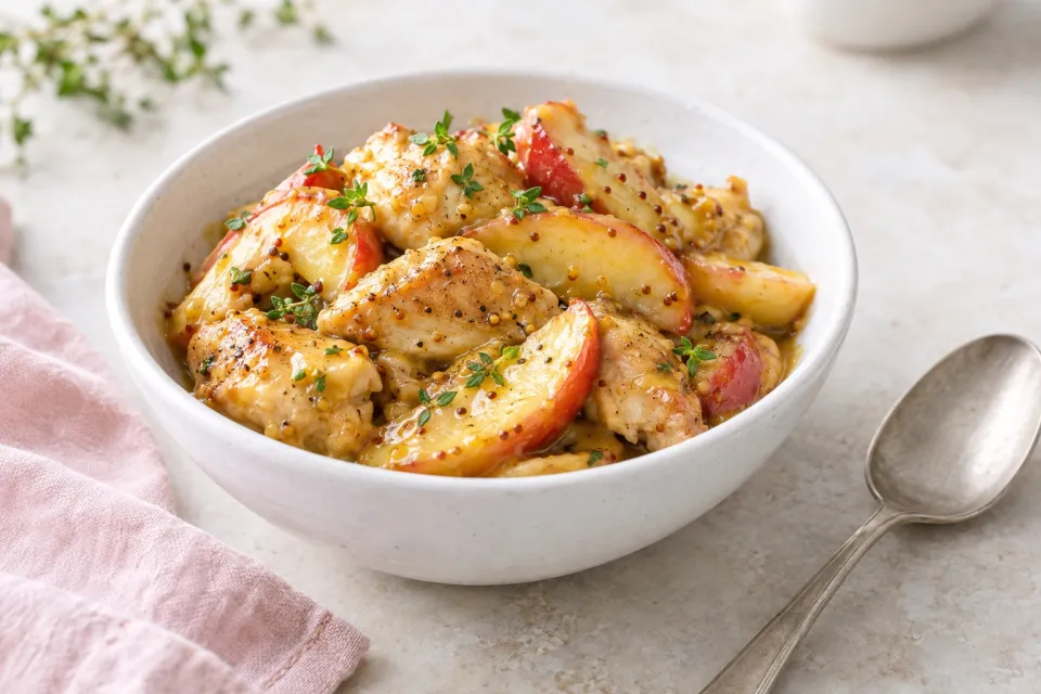 Chicken and Apples in Honey Mustard Sauce