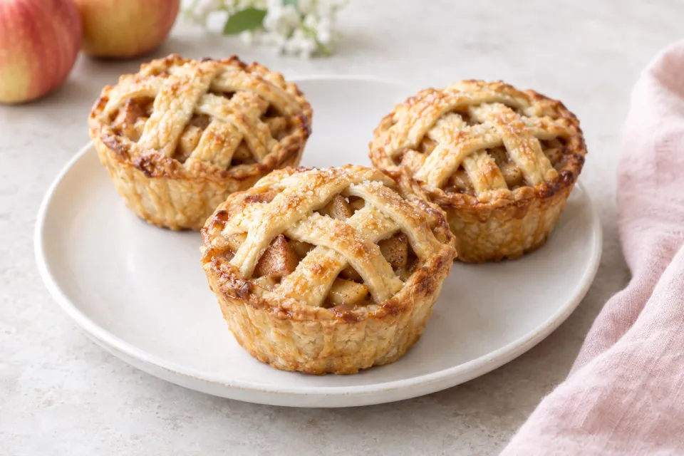 Apple Lattice Mini Pies