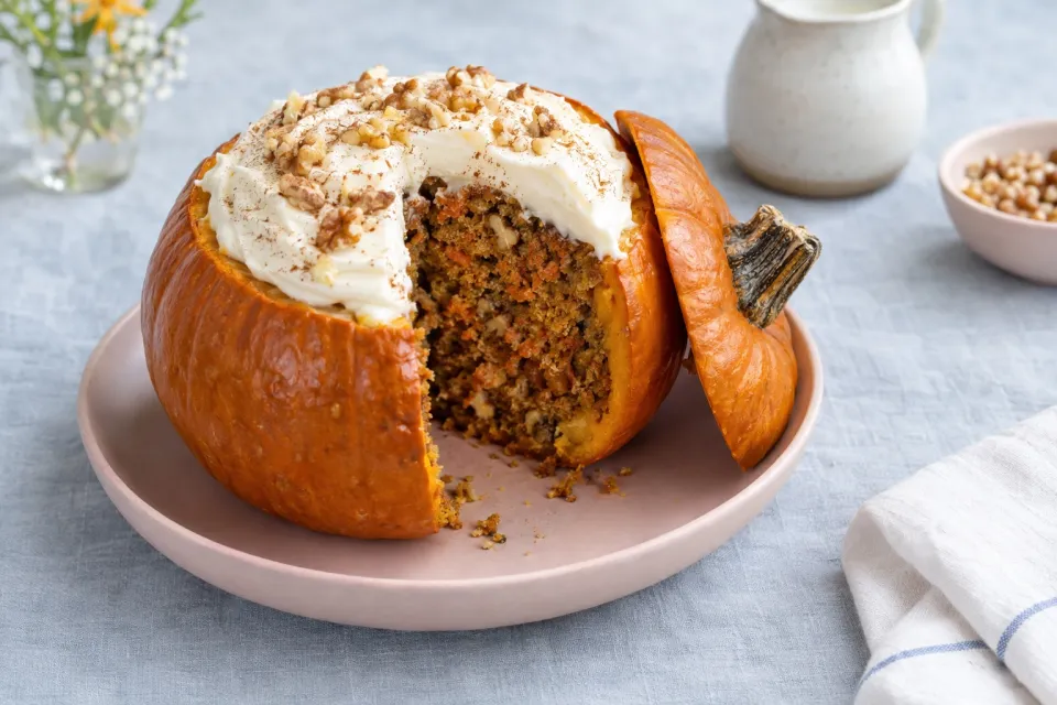 Cake Baked in a Pumpkin