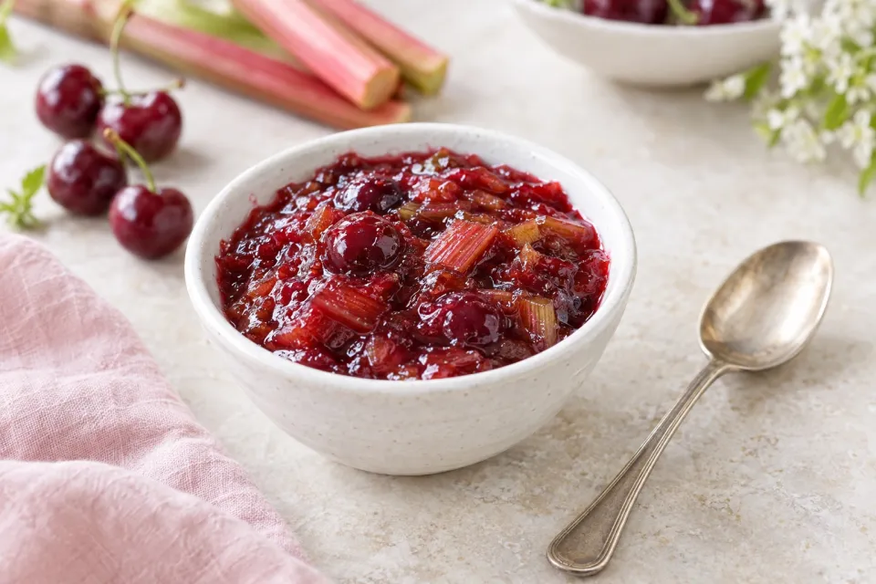 Millionaire's Cherry Rhubarb Jam