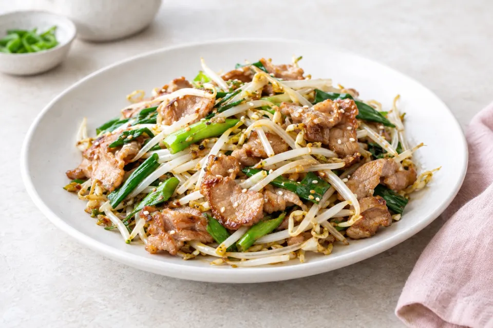 Weeknight Pork and Bean Sprouts Stir-Fry