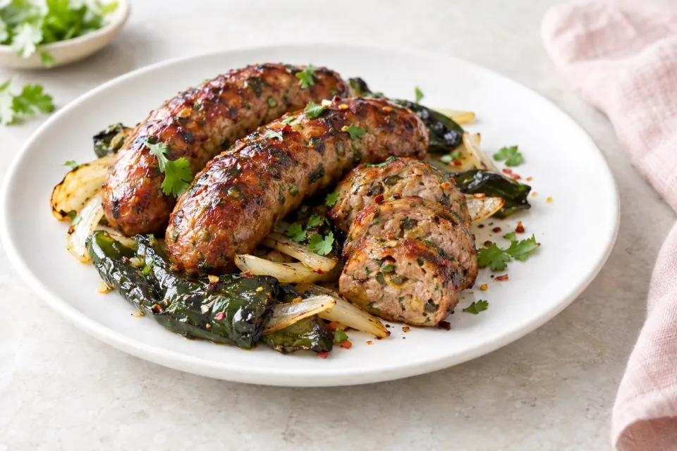 Spicy Roasted Poblano Sausage
