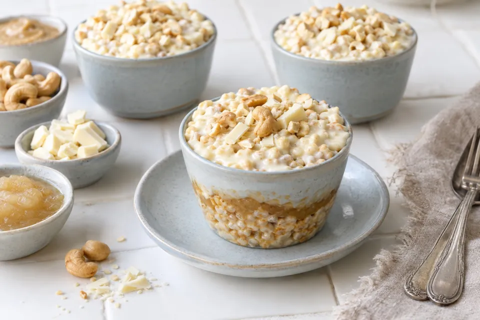 No-Bake: White Chocolate Cashew Krispies