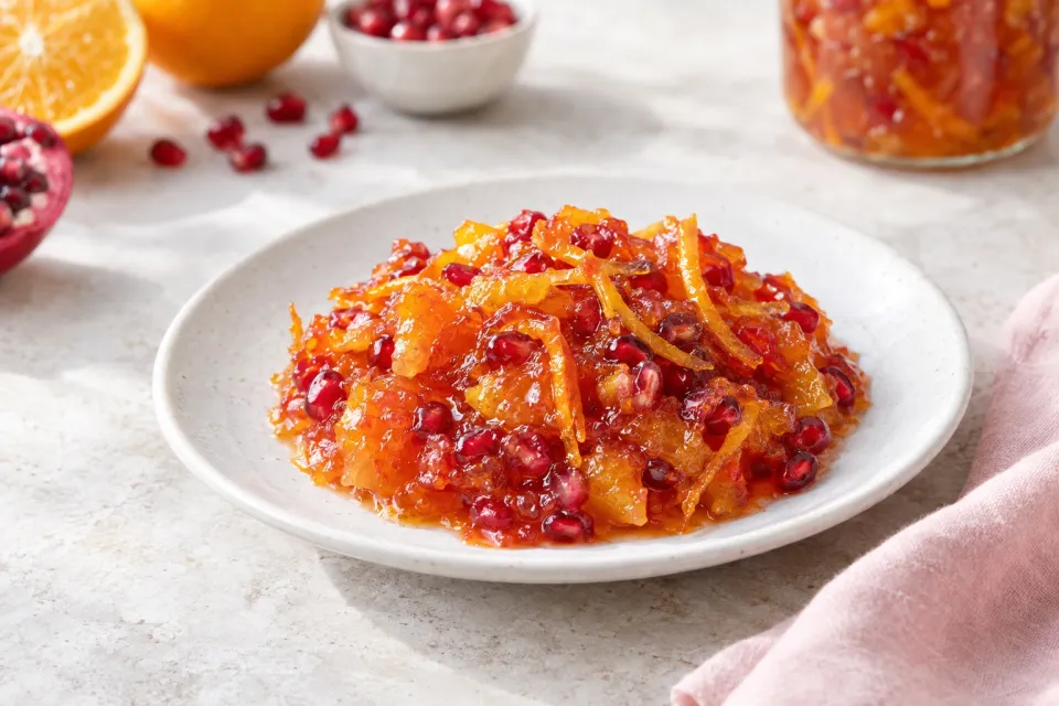 Tequila Sunrise Marmalade with Orange and Pomegranate
