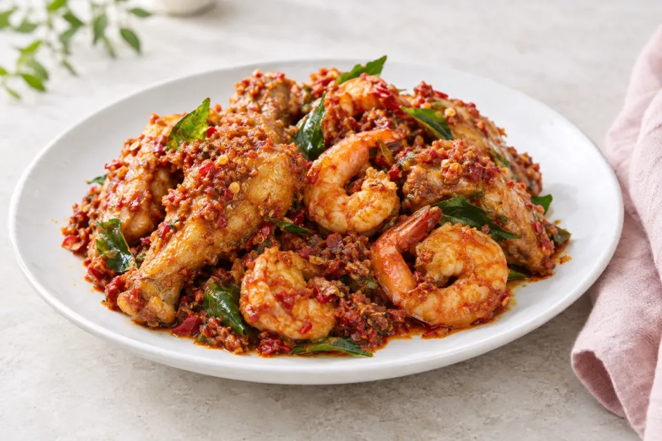 Spicy Sambal Chicken and Shrimp