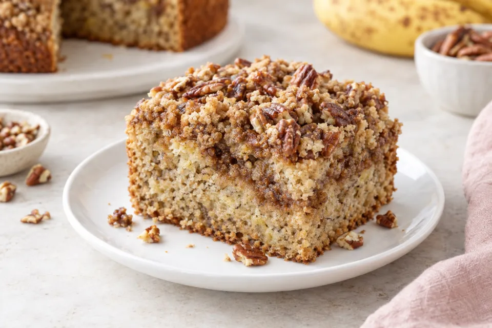 Banana Pecan Coffee Cake
