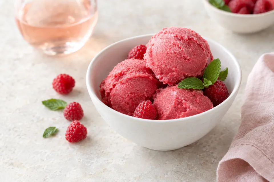 Raspberry-Rosé Sorbet