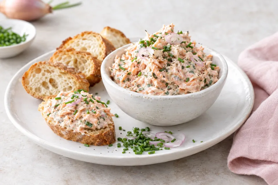Salmon Rillettes with Chives and Shallots