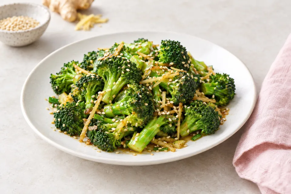 Broccoli Stir Fry with Ginger and Sesame