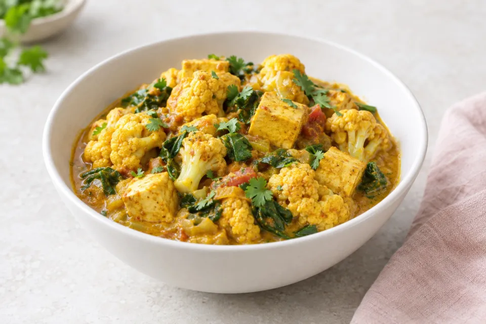 Cauliflower and Tofu Curry